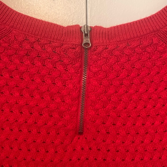 American Eagle Outfitters Red Knitted Long Sleeve Sweater Size Medium - Picture 7 of 9